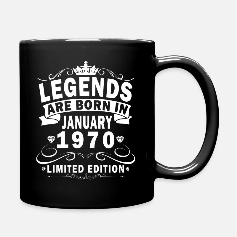 January 1970 Birthday 1970 - Full Colour Mug - black