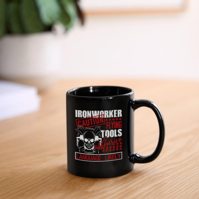 Ironworker Caution Flying Tools Full Colour Mug