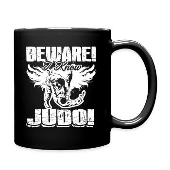 Beware I Know Judo - Full Colour Mug - black - Right