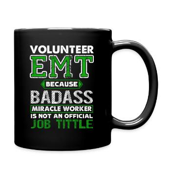 Volunteer EMT Job Title - Full Colour Mug - black - Right