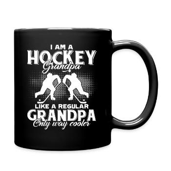 Hockey Grandpa Is Cooler - Full Colour Mug - black - Right