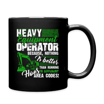 Proud To Be Heavy Equipment Operator - Full Colour Mug - black - Right