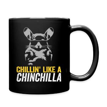 Chillin' Like a Chinchilla Fun Relax Design - Mug uni - noir - Droite