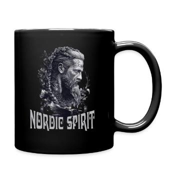 Spirit Nordic - Viking Viking Vikings Norseman - Full Colour Mug - black - Right