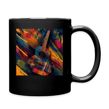 Ukulele - Tasse einfarbig - Schwarz - Rechts