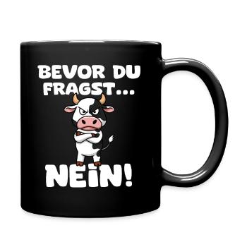 Avant que vous ne demandiez : Non ! -Vache - Mug uni - noir - Droite
