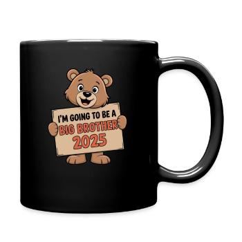 Je vais être un grand frère 2025 - Mug uni - noir - Droite