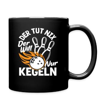 Il ne fait rien, il veut juste jouer au bowling. - Mug uni - noir - Droite