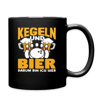 Bowling et bière C’est pourquoi je m’amuse ici - Mug uni - noir - Droite
