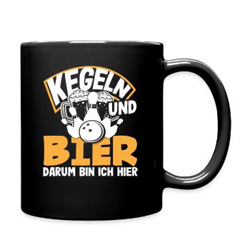 Bowling et bière C’est pourquoi je suis ici - Mug uni - noir - Droite