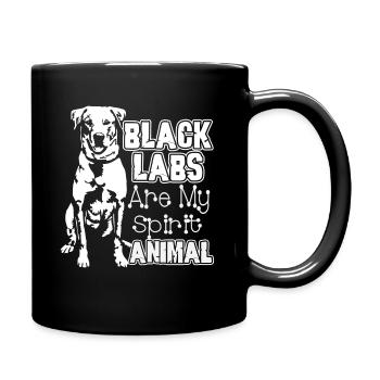 Black Labs Are My Spirit Animal - Full Colour Mug - black - Right