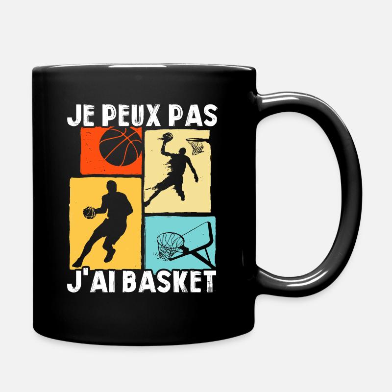 Je Peux Pas J'ai Basket - Mug uni - noir