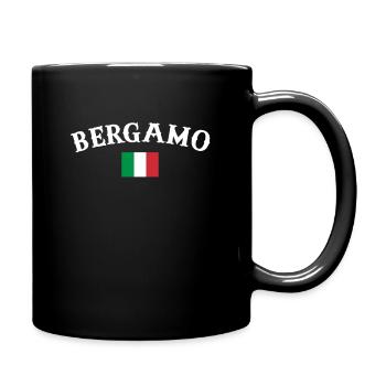 Bergame Italie Drapeau italien Italien - Mug uni - noir - Droite