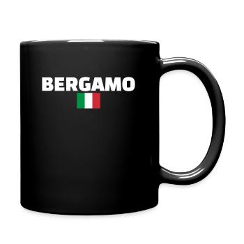 Bergame Italie Drapeau italien Italien - Mug uni - noir - Droite