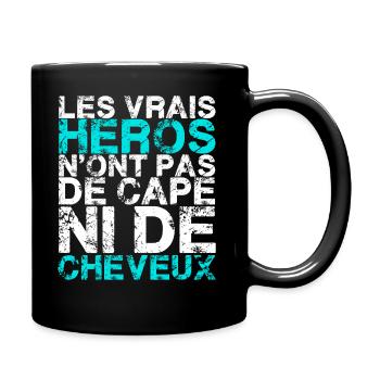 pas de cape ni de cheveux - Mug uni - noir - Droite