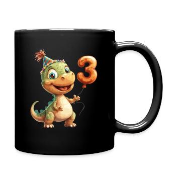3rd Birthday Dino - Full Colour Mug - black - Right