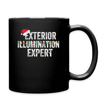Christmas Expert for Christmas Lights - Full Colour Mug - black - Right