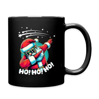 Dabbing Santa Claus with sunglasses Ho Ho Ho - Full Colour Mug - black - Right
