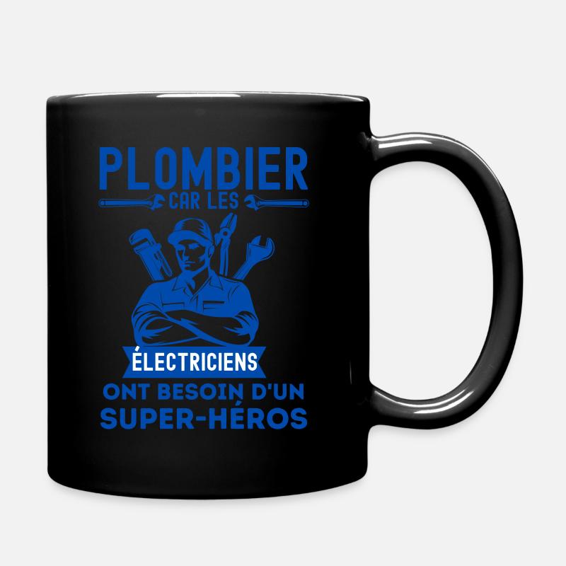 Humour plombier - Mug uni - noir