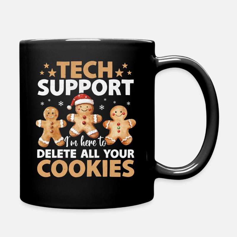 Technischer Support Löschen Sie Ihre Cookies Lustige Weihnachten - Tasse einfarbig - Schwarz