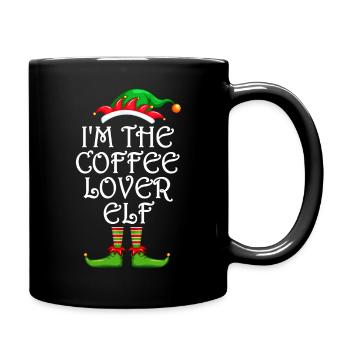 Je suis l’amoureux du café Chemise elfe assortie famille - Mug uni - noir - Droite