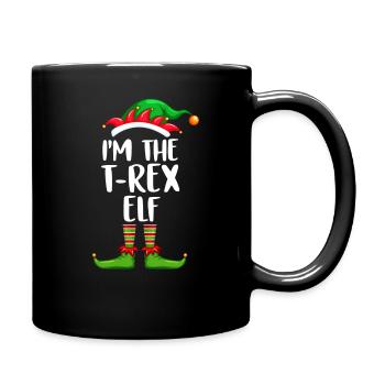 I'm The T-Rex Elf Shirt Matching Family Christmas - Tasse einfarbig - Schwarz - Rechts