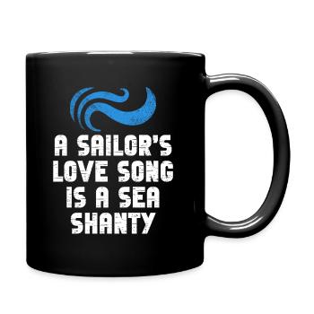 Matrose Meme Piratenschiff Ozean Segeln - Tasse einfarbig - Schwarz - Rechts