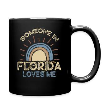 Someone In Florida Loves Me - Full Colour Mug - black - Right