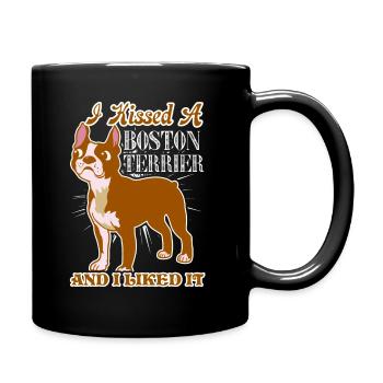 Boston Terrier I Kissed A Boston Terrier - Full Colour Mug - black - Right