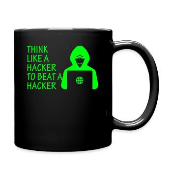 Cybersicherheitsexpertise von ethischen Hackern - Tasse einfarbig - Schwarz - Rechts