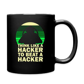 Ethical Hacker Cybersecurity Expertise - Full Colour Mug - black - Right