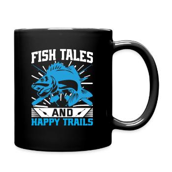 Histoires de poissons et sentiers heureux. - Mug uni - noir - Droite