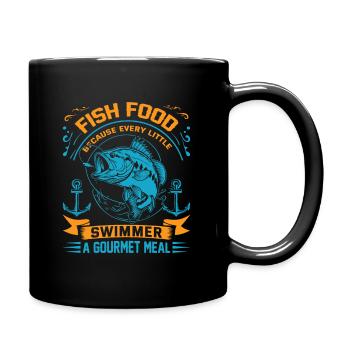 Nourriture pour poissons : Parce que chaque petit nageur mérite un - Mug uni - noir - Droite