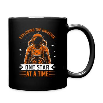 Das Universum erforschen, einen Stern nach dem anderen. - Tasse einfarbig - Schwarz - Rechts
