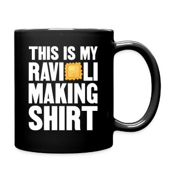 c’est mon ravioli faire Motive Design - Mug uni - noir - Droite