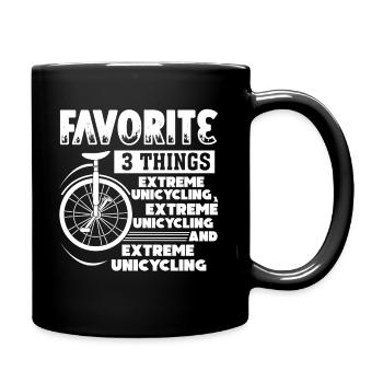 Unicycling I Like Extreme Unicycling - Full Colour Mug - black - Right