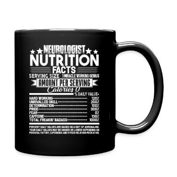 Neurologist Nutrition Facts - Full Colour Mug - black - Right
