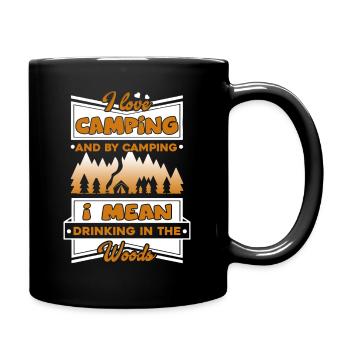 Camping I Love Camping - Full Colour Mug - black - Right