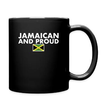 Jamaican And Proud Jamaica Jamaican Flag - Full Colour Mug - black - Right