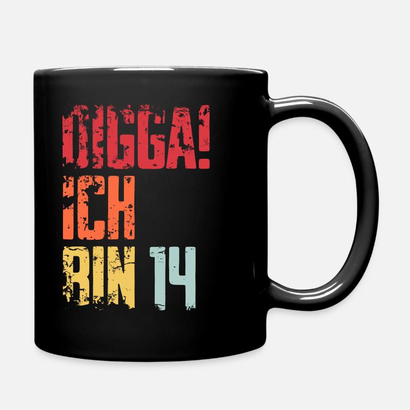 14. Geburtstag 14 Jahre Geschenk Spruch - Tasse einfarbig - Schwarz