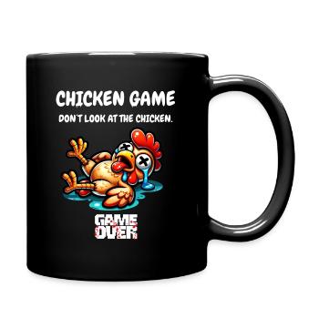 Chicken Game - Don't look at the Chicken Game Over - Full Colour Mug - black - Right