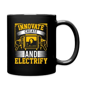 Innovez, créez et électrifiez ! - Mug uni - noir - Droite