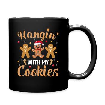 Abhängen mit meinen Cookies Weihnachts Kekse - Tasse einfarbig - Schwarz - Rechts