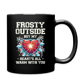 Il fait froid dehors, mais mon cœur est chaud avec toi - Mug uni - noir - Droite