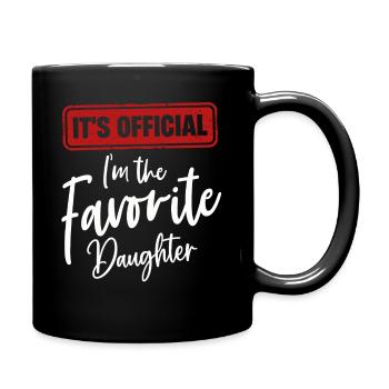 C’est officiel Je suis la fille préférée - Mug uni - noir - Droite