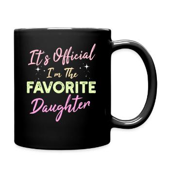 C’est officiel Je suis la fille préférée - Mug uni - noir - Droite