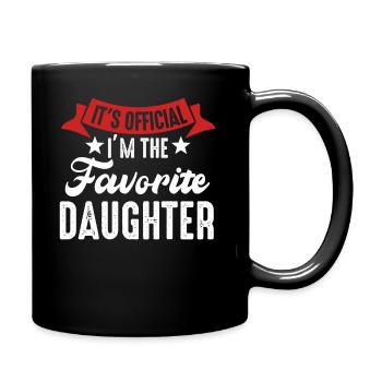 C’est officiel Je suis la fille préférée - Mug uni - noir - Droite