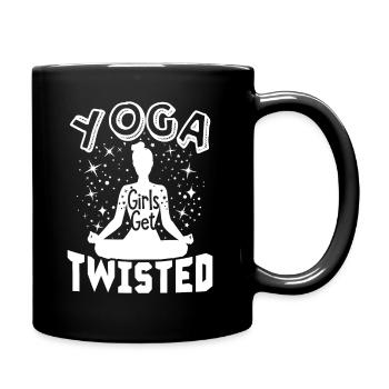 Yoga Girls Get Twisted - Full Colour Mug - black - Right