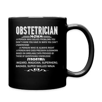 Obstetrician Definition - Full Colour Mug - black - Right