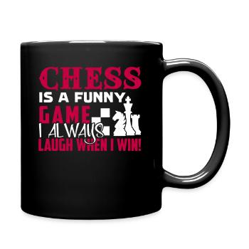 Chess Is A Funny Game - Full Colour Mug - black - Right